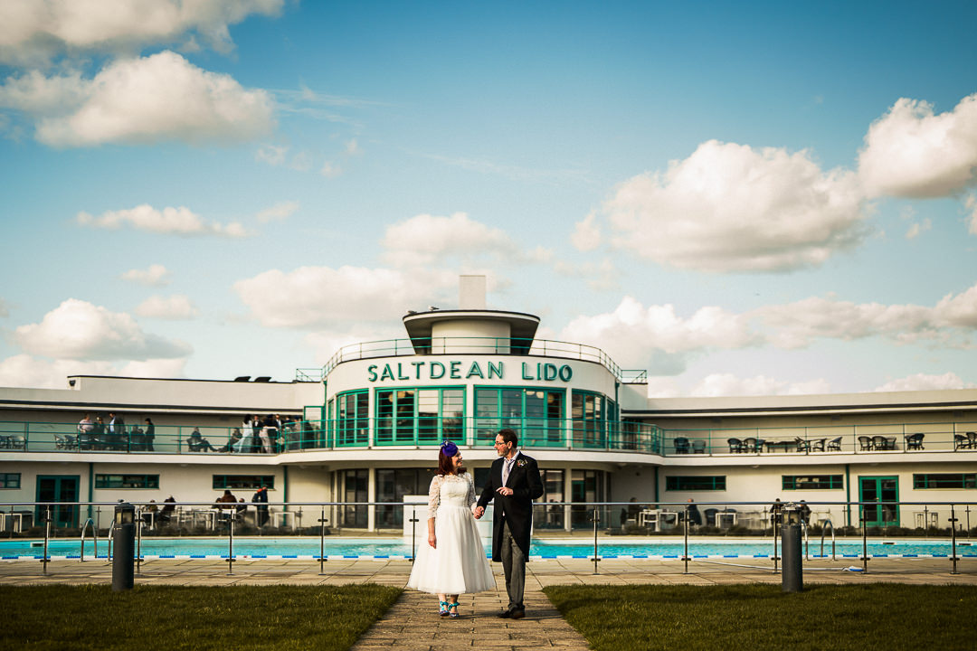 saltdean lido wedding couple