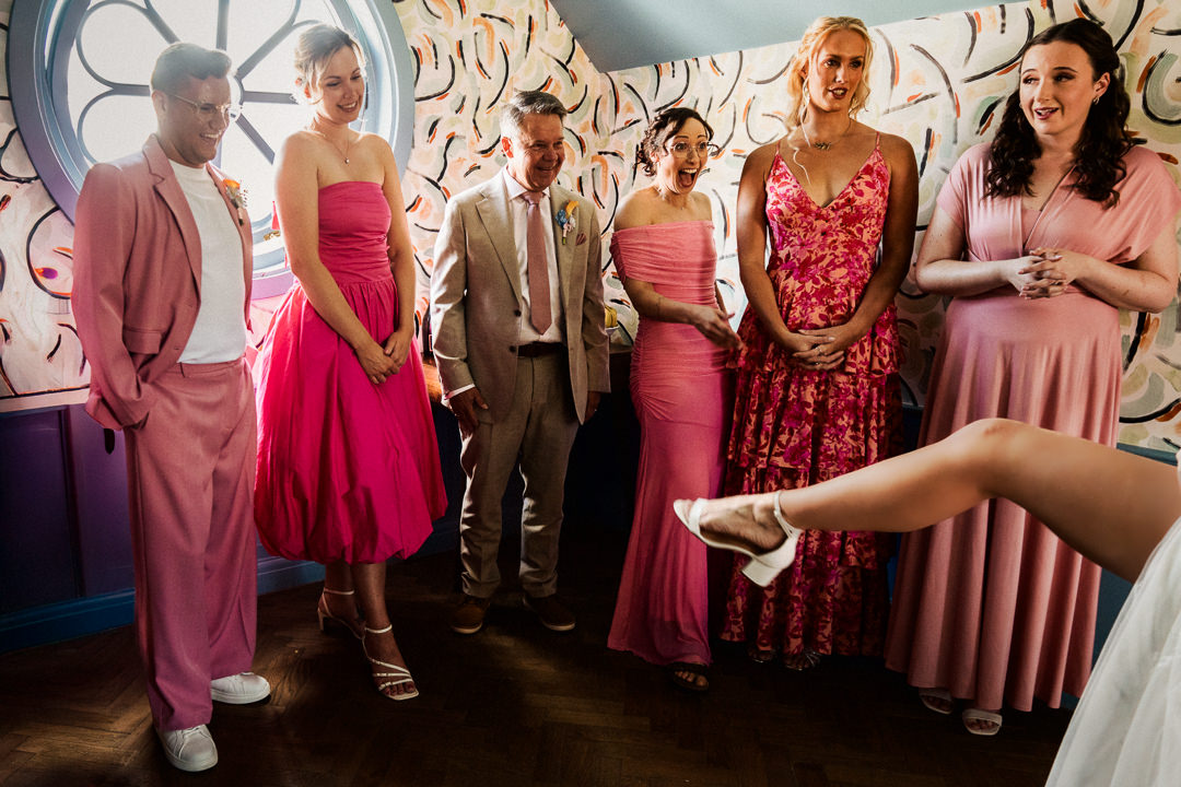 Natural candid wedding photography at Limekiln Sussex