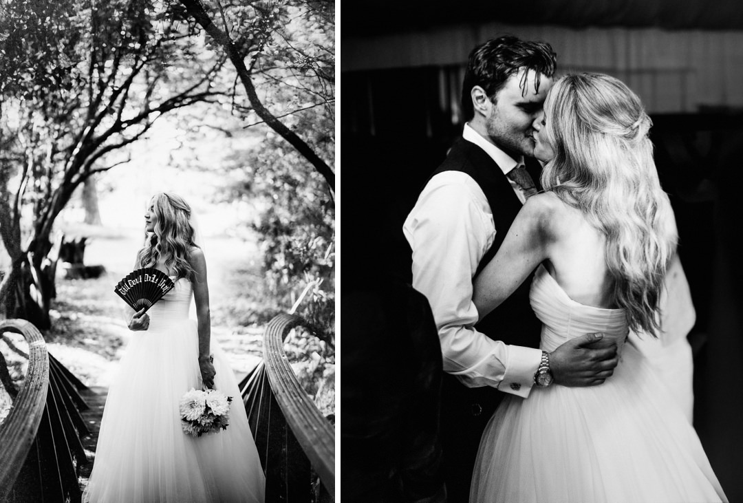 Natural bridal portrait at a Sussex countryside wedding